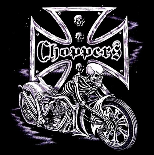 SKELETON SKULL BIKER CHOPPER MALTESE CROSS T-SHIRT WS37 | eBay